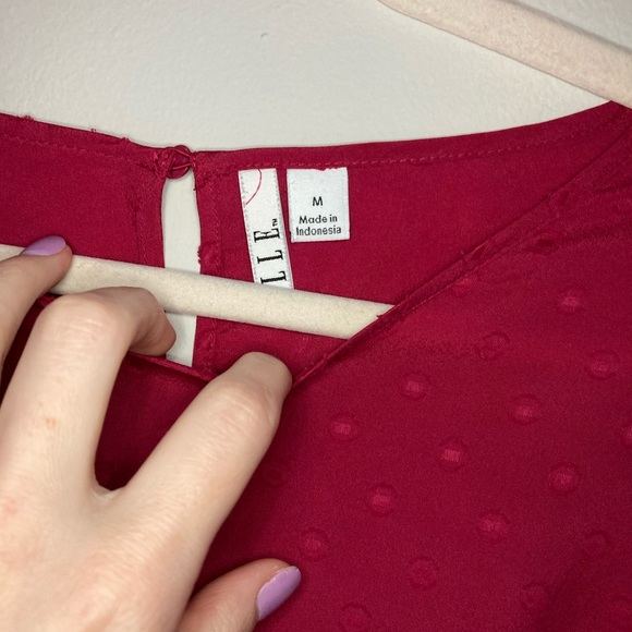 ELLE Hot Pink Blouse - Picture 3 of 5